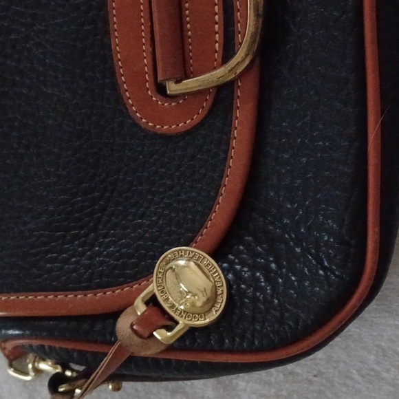 Dooney & Bourke Pebbled Leather Black/ Brown Leather  Crossbody - Picture 7 of 11